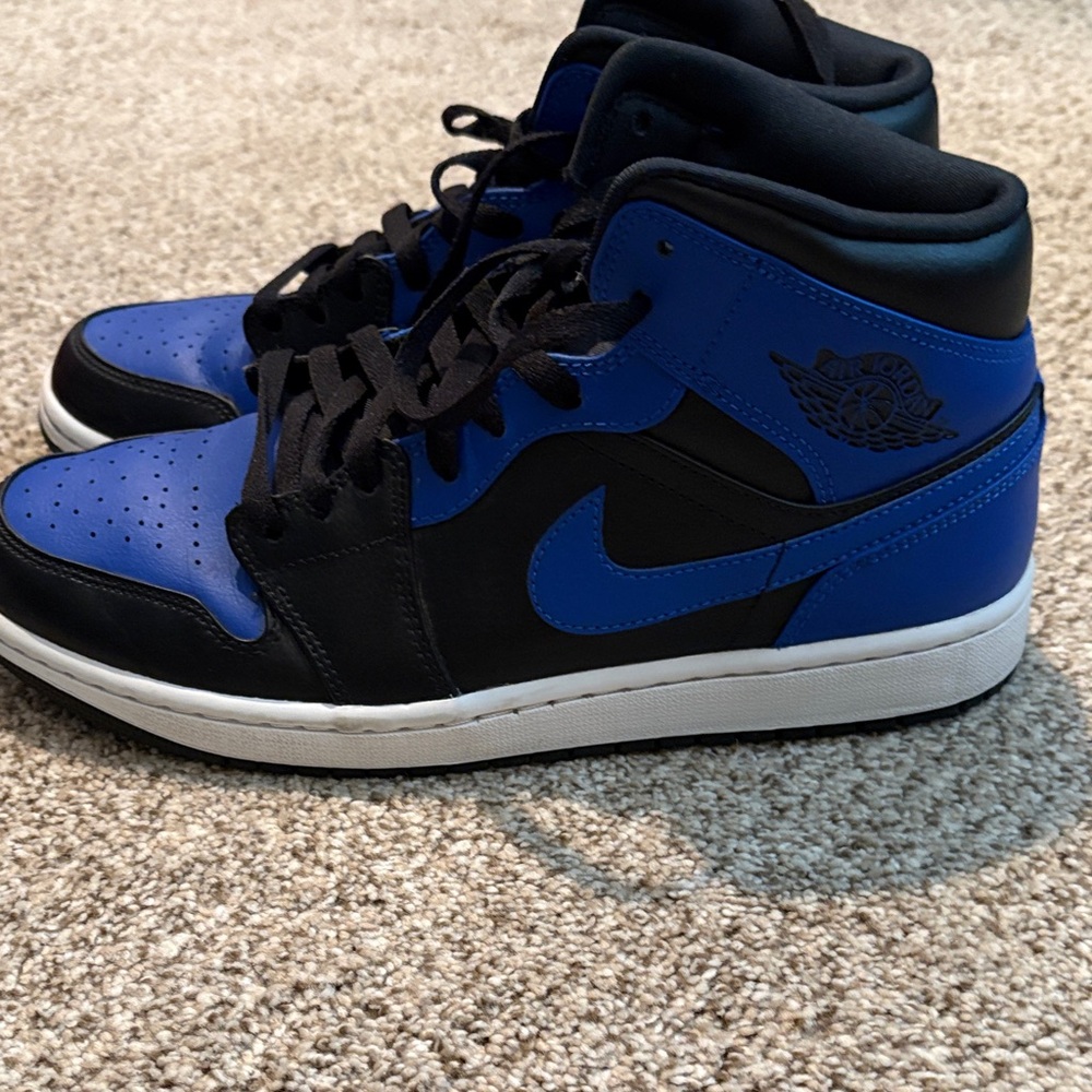 Air Jordan 1 Mid-Top in Royal Blue, Men’s Size 10 - Good Used Condition - No Box